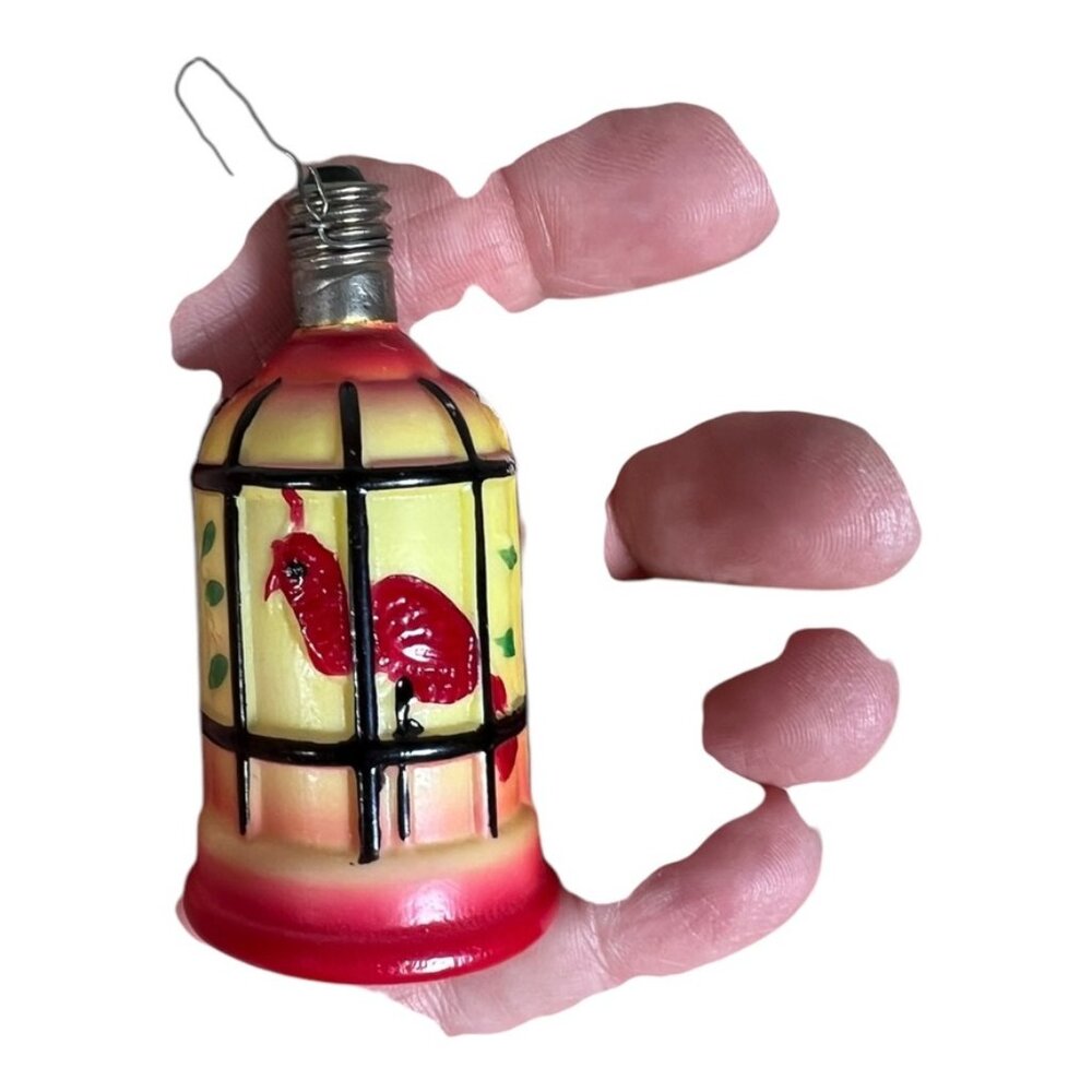 Vintage Bird in Cage‎ Light Bulb